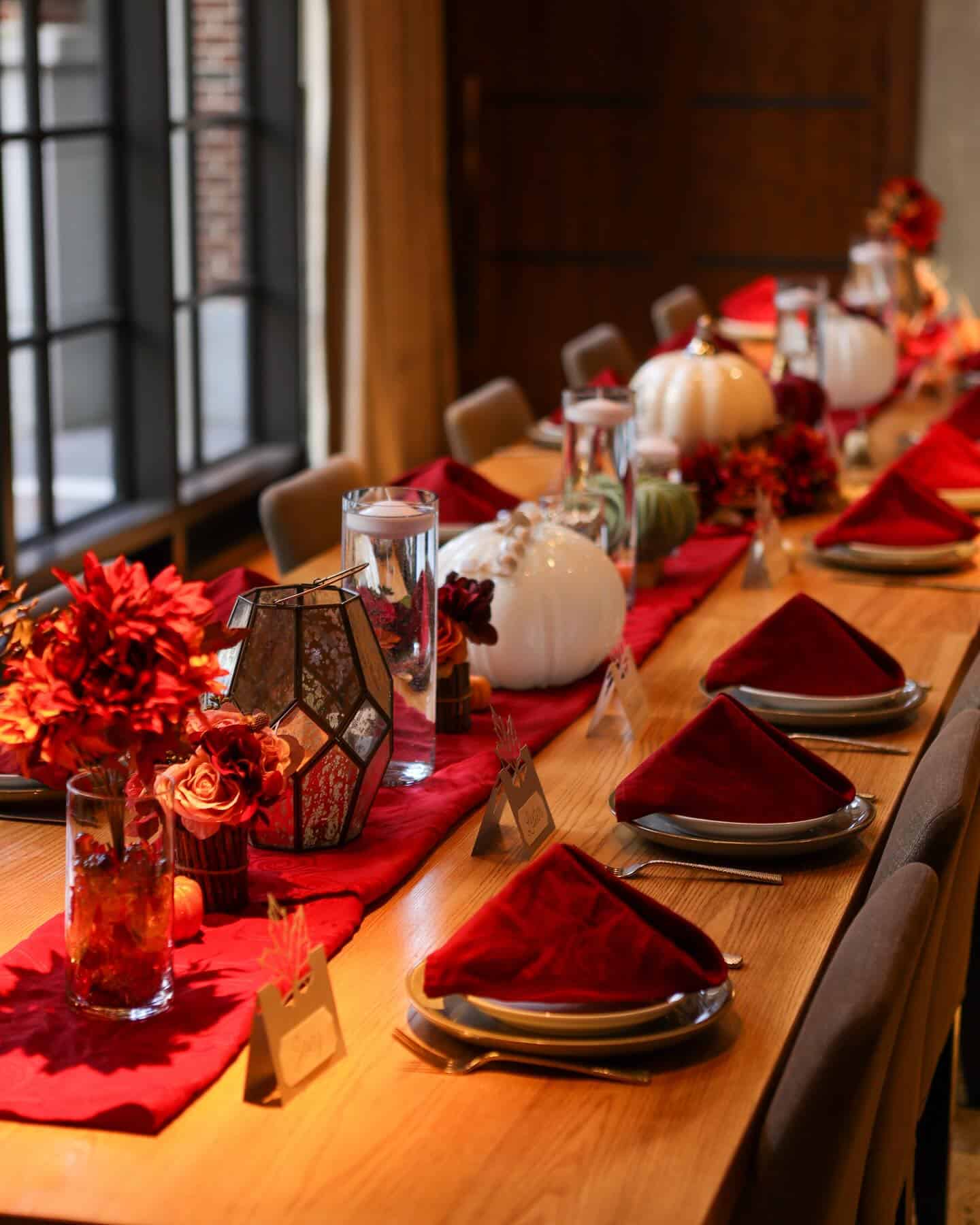 Elegant event setup at Lancaster County Convention Center with table decorations.