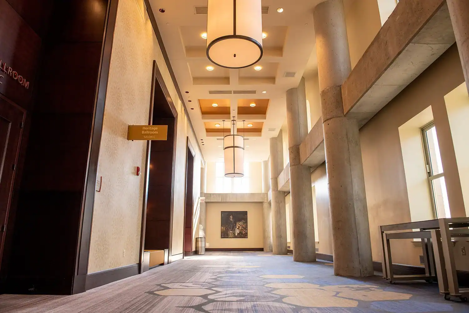 Spacious interior of Lancaster County Convention Center with modern design.